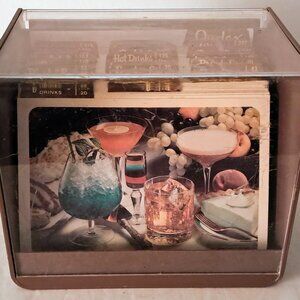 Vintage 2 in 1 Int'l Recipe Card Collection for Mixed Drinks & Hors D'oeuvres